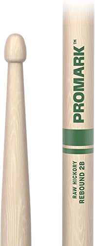 Image of ProMark Rebound 2B Hickory Drumsticks, Oval Nylon Tip, One Pair