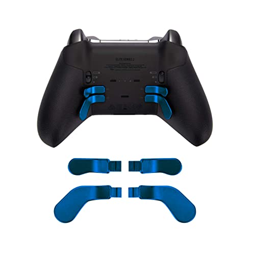 Image of 2PCS Metal D-Pad Button Replacement Kits, 4 PCS Metal Paddles, Hair Trigger Locks Replacement Parts for Xbox One Elite Controller Series 2 (Blue)