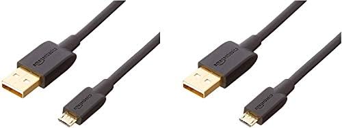 Amazon Basics USB 2.0 A-Male to Micro B Cable (3 Pack), 3 feet, Black