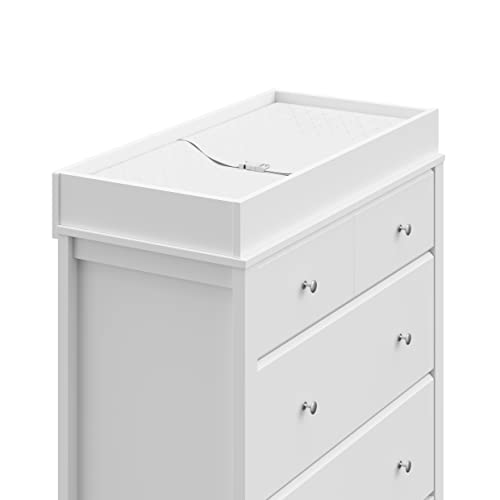 Stork Craft Horizon Chest With Changing, 3 Drawer With Topper, White #TOP4