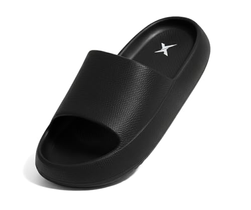 Image of Kraasa Cloudfoam Pillow Slippers for Men Non Slip Quick Drying Shower Slides Bathroom Sandals | Ultra Cushion | Thick Sole