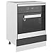 Tidyard Armario para Horno de aglomerado Gris 60x46x81,5 cm Alacena Mueble Auxiliar Cocina