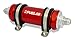 Fuelab - 828 In-Line Fuel Filter Long -8AN In/Out 100 Micron Stainless - Red (82822-2)