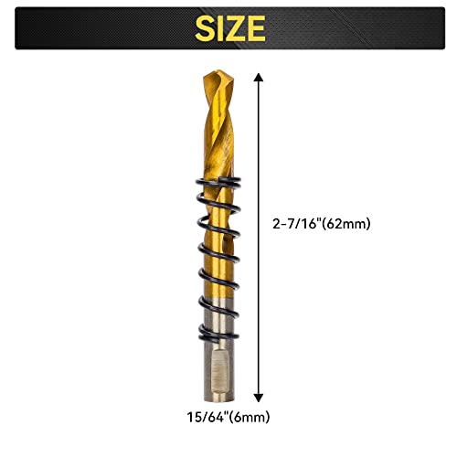 Titanium-Plated Pilot Drill Bit for Hole Saw 3Pcs, Hole Saw Center Drill bit for Metal, Steel, Iron, Wood, Plastic