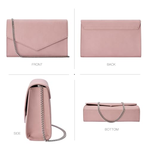 Image of GM LIKKIE Clutch Purses for Women, Evening Crossbody Envelope Handbags | GM LIKKIE Small Faux Leather Shoulder Bag for party, wedding, cocktail and formal date night occasions