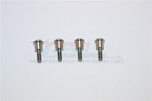 GPM Traxxas TRX-4 Trail Defender Crawler Upgrade Parts Stainless Steel Kingpins For Front C Hubs - 4Pcs Set Original Color