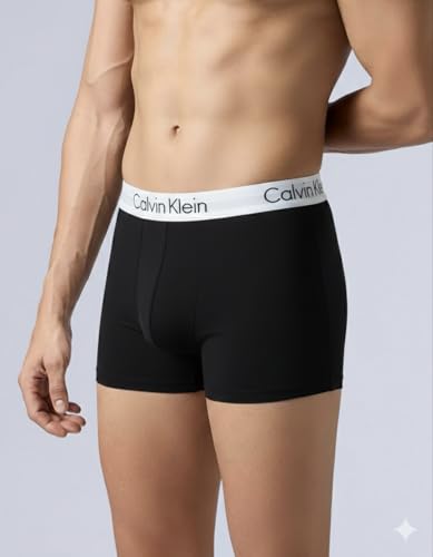Image of GIIG CK Presents Plain Strechable Micromodal Fabric Underwear for Men (Black,Blue,Wine) Pack of 2 Size M,L, XL, XXL
