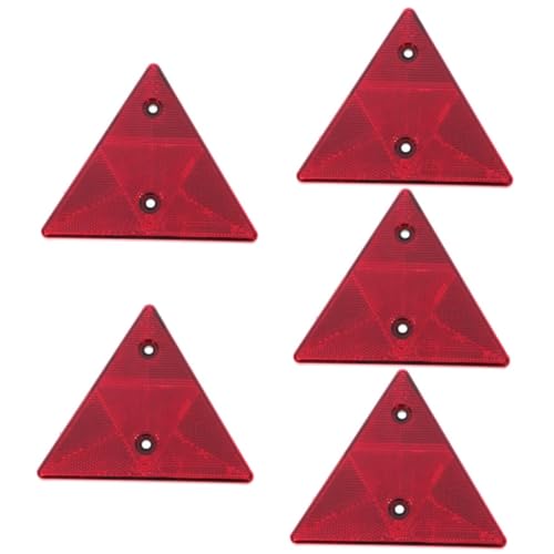 WEKADRIN 5 Piezas Triángulo Reflectante de Advertencia para Coche Señal de Seguridad Vial y Visible Emergencias Fácil Instalación para Camiones y Vehículos Recreativos
