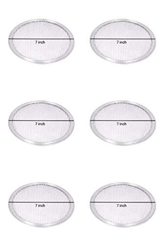 Image of Pizza Mesh /Screen for Commercial Use of Hotels and Restaurant 7 Inches Diameter Alminium Pizza Mesh /Screen - Set of 6 Pieces