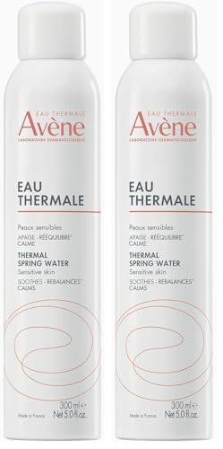 Eau Thermale Avène Thermal Spring Water, Soothing Calming Facial Mist Spray for Sensitive Skin, Soothes, Softens + Calms Skin, Formulated with Mineral & Biological Properties (Pack of 2)