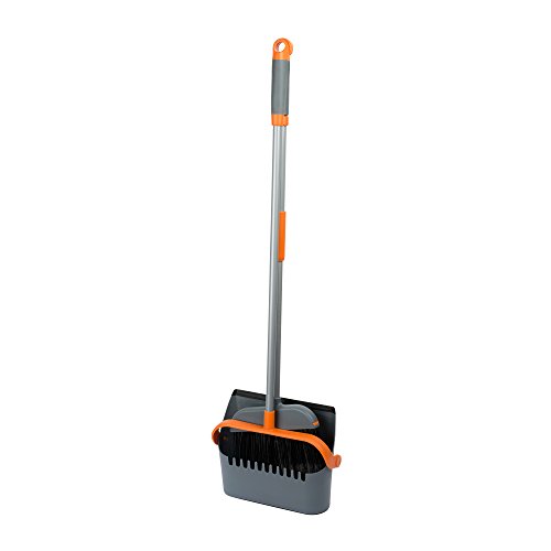 Casabella FBA_20708 Compact Upright Sweep Set, Graphite and Orange