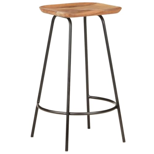 Lumanois Taburetes de Cocina 2 Unidades Madera Maciza de Acacia,Mobiliario,Sillas,Taburetes de Cocina,9.58kg-320651