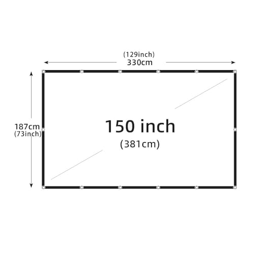 Pantalla portátil plegable para proyector 150 pulgadas miniatura 2