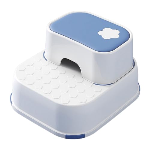 Aokid Step Stool,Toddler Step Stool,2 Step Stool for Kids Toilet Potty Training, Non-Slip Toddlers Baby Child Kid Plastic Poop Stools with Handle for Kitchen Counter Bed C