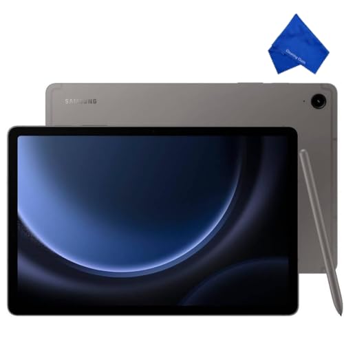 Samsung Galaxy Tab S9 FE - Tablet Android WiFi de 10.9 pulgadas, 6 GB de RAM, 128 GB de almacenamiento, IP68 resistente al agua y al polvo, S Pen, cámara de 8 MP (con paño de microfibra), color gris