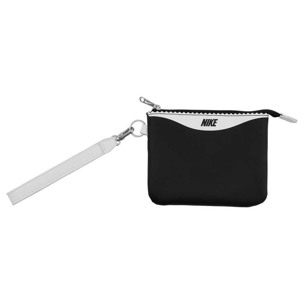 Nike Icon Cortez Wristlet Document Wallet Clutch Bag with Black Strap, Black