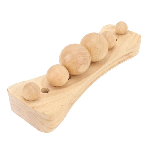 Oreiller de massage extensible en bois pour cervicales et dos