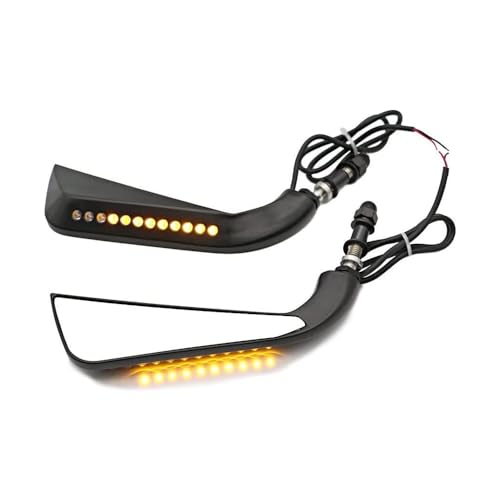 Rétroviseurs latéraux de moto avec lumières LED 8mm pour une sécurité maximale en Touring