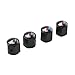 TGH (M-VB) Kit de 4 Tapones de Aluminio Negros para válvulas con...