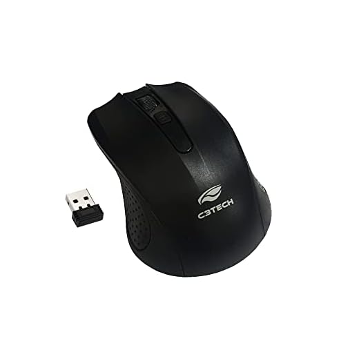 C3Tech Mouse Sem Fio Preto M-W20BK - Wifi 2.4Ghz, Tecnologia Free Smart Link, 1000DPI, DPI ajustavel; Ambidestro, 4Botoes, Windows, MAC OS,LINUX, CHROME OS