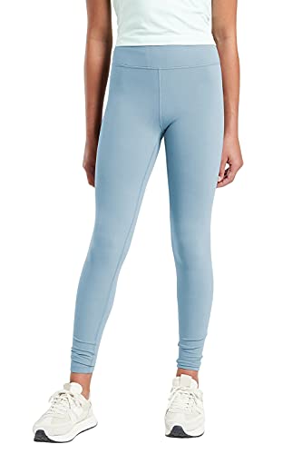 rrhss Calça legging feminina de cintura alta justa casual para academia e ioga, Azul claro, 13-14 Ye