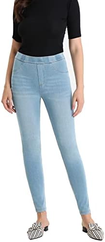 MetHera Women's Amy Stretch Denim Jeggings Ultra Soft Pull-on Skinny Jeans (18, Vintage Blue)