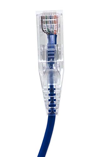 Micro Connectors Cable Patch Cat6 Ultra Slim 100 pies Azul miniatura 4