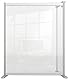 Nobo durchsichtige Schreibtisch-Trennwand aus Acryl, Freistehende Schutztrennwand, Hygieneschutz, Premium Plus, 800x1000 mm, 1915497