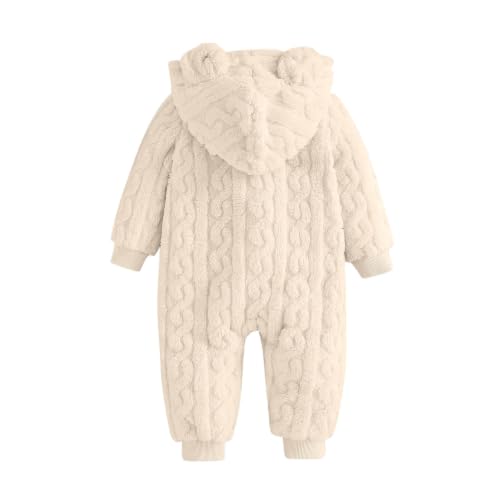 Newborn Baby Bear Suit Fleece Romper Snowsuit Hooded Romper Snowsuit 0-12M - image 2