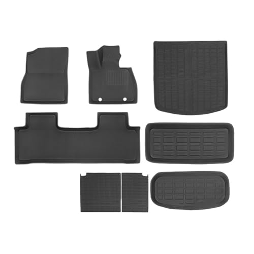 DXDAQPZ BYD SEALION 7 2024 2025 対応カーフロアマット カーゴライナー バックレスト トランクマット 防水 全天候型 オートカーペット(RHD 8pcs full set)