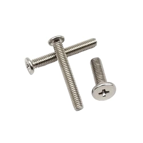 25/50 pezzi M1.2 M1.4 M1.6 M2 M2.5 M3 M4 Vite a testa cilindrica piccola micro mini argento