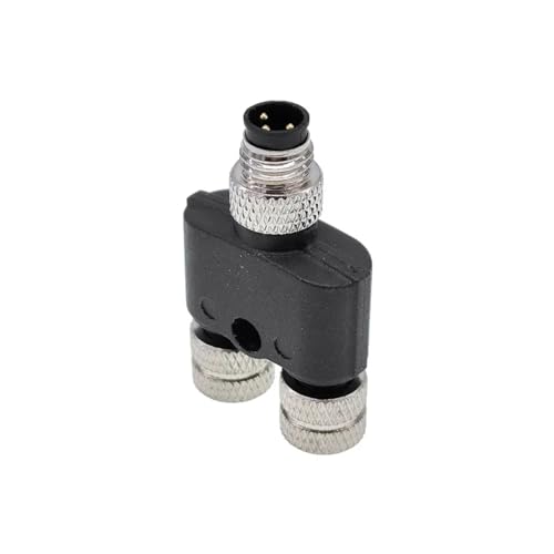 Conector M8 de 3 pines macho a hembra tipo enchufe de conversión de 3 vías 3