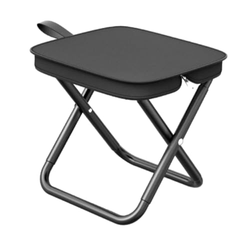 Yiju Compact Portable Chair for Travel Concerts and Gardening, Black 28.5x24x23cm