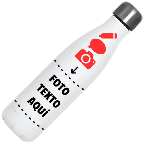 LaTostadora Botella Termica Personalizada - Botella Agua Acero Inoxidable Personalizada - Regalo Personalizado Original Profe Niño