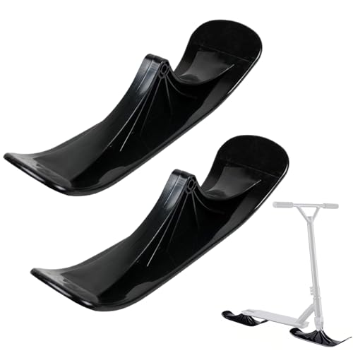 Bawiaueu 2pcs Patin A Neige pour Trottinette - Kit Conversion Trottinette Neige, Accessoires De Traîneau À Deux Roues, pour Sable, Chemins De Gravier...
