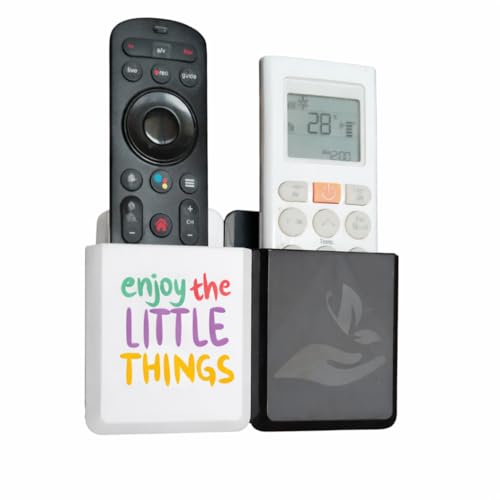 Image of Rainbow Dots Dual Color Remote Holder for Wall - | Universal AC, TV, DTH,Fire TV Stick Remote Organizer | No Drill 3M Mount | ABS Plastic | Made in India (Enjoy Little Things)