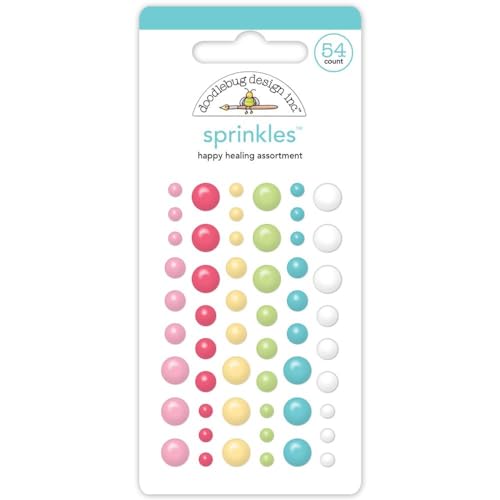 Doodlebug Sprinkles Adhesive Enamel Shapes-Happy Healing Assortment