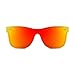 FEISEDY Trendy Rimless Mirrored One Piece Lens Sunglasses Reflective Sun Glasses B4114 (Red Mirror, 62)