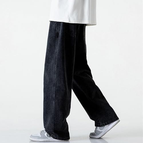 Men's Hip Hop Jean Joggers Cargo Baggy Denim Pants Straight Leg Jeans Casual Elastic Pants with Pockets3