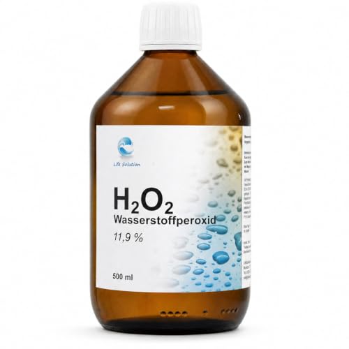 Life Solution - Wasserstoffperoxid 11 9% - hergestellt aus pharmazeutisch reinem H2O2 Ph.Eur. - 500ml - ca. 12 Prozent