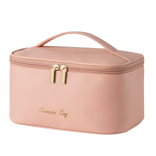 KITENROM Makeup Bag Portable Travel Cosmetic Bag with Brush Holde