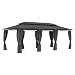 Produktbild vidaXL Pavillon mit Vorhängen Wasserabweisend Festzelt Partyzelt Gartenzelt Gartenpavillon Bierzelt Zelt Garten 600x298x270cm Anthrazit