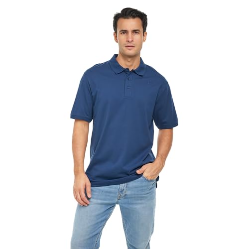 Polo BAAZ para hombre de algodón Supima con mangas al codo acanaladas