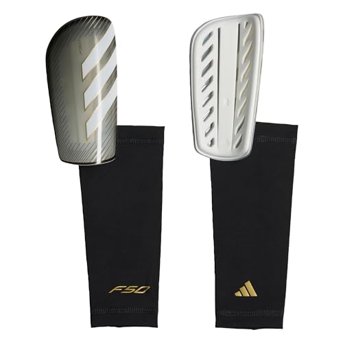 adidas Mixte F50 League Shin Guards Shin_Guard, Carbon/LGH Solid Grey/Black/Gold met., XS