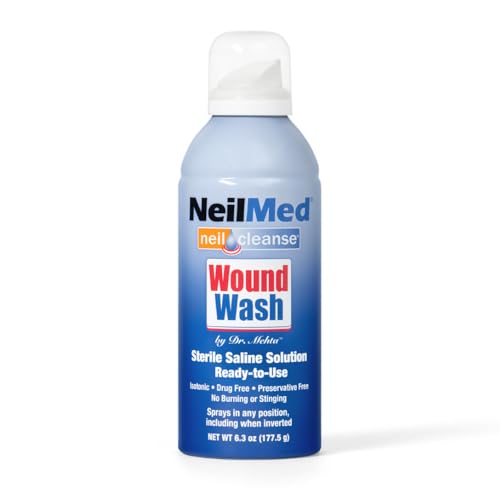 NeilMed Cleanse Sterile Saline Wound Wash, 6.3 Ounce