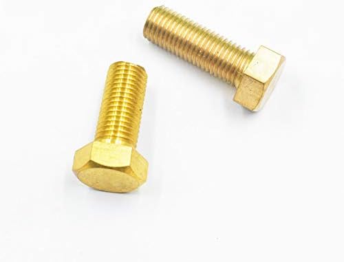2pcs M12 brass hex screw bolts home decoration bolts screws 35mm-50mm length (Size: M12x35mm)