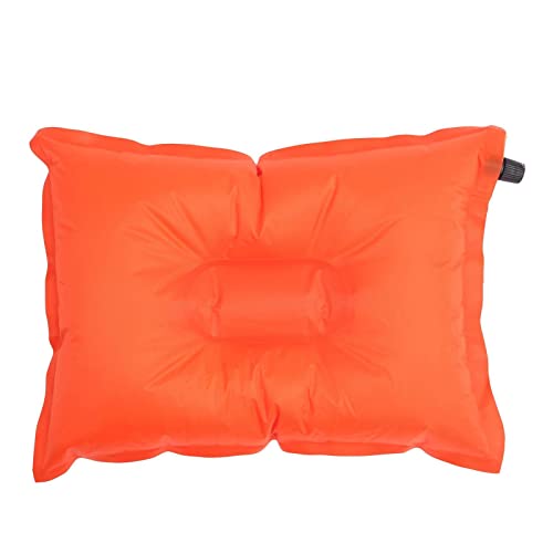Altsuceser Inflatable Camping Pillow Blow up Pillows Travel Pillow Ergonomic Inflating Pillows for Neck Lumbar Support Travel Air Pillows for Camping, Hiking, Backpacking Dark Orange