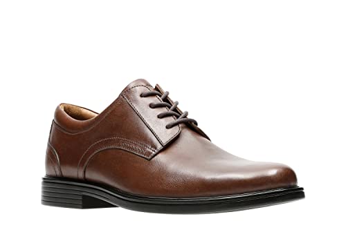 Image of Clarks Men's Un Aldric Park Oxford-Tan Leather