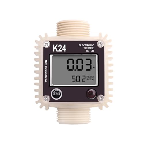 庭のホース散水メーター 1個 K24 デジタル燃料油流量計ゲージ 10-120L/分 化学薬品・液体・水用