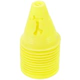 Hohopeti 12 Stück Leuchtende Trainingskegel 8cm Kippsichere Markierungshütchen aus Robustem Kunststoff für Rollschuhbahn Fußball und Outdoor Sport